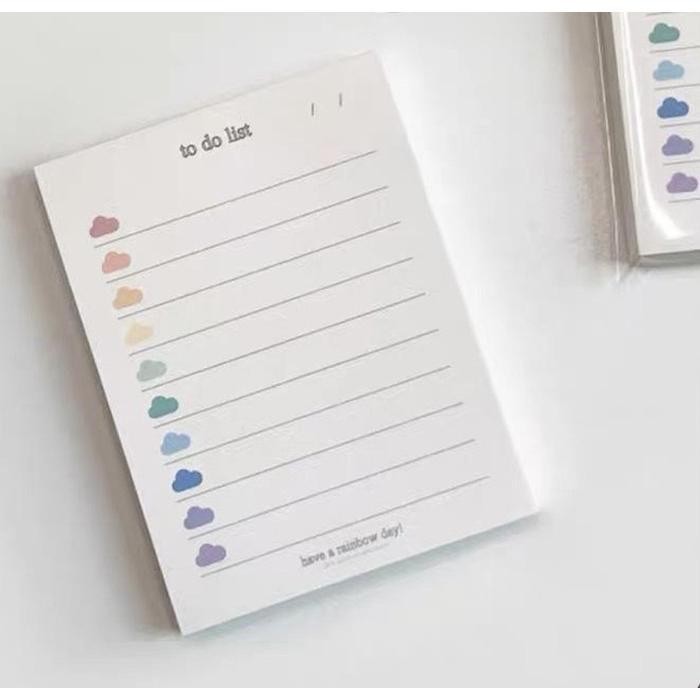 

To Do List Memo Note Paper Notepad Rainbow Isi 50 Lembar - Spesifikasi