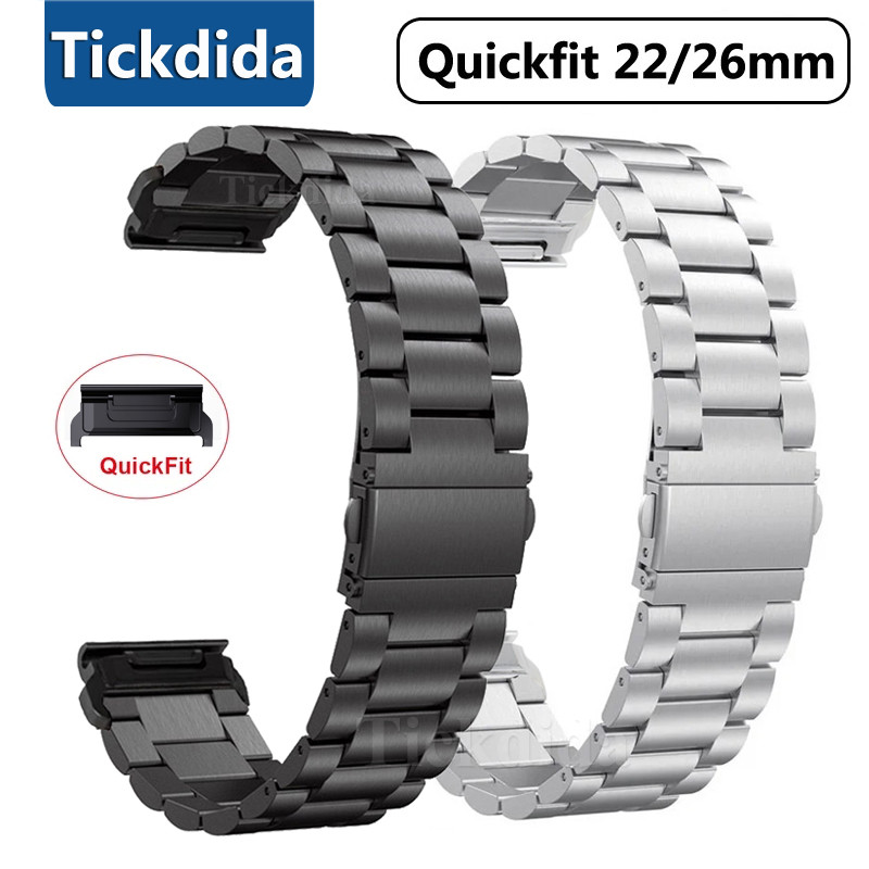 Metal Strap for Garmin Fenix 8 8X 7 7X Pro 6 6X Plus Stainless Steel Band for Garmin Fenix 7X Tactix