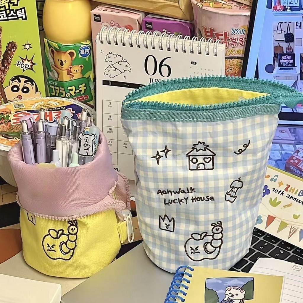 

Ready Tempat Pensil Yang Bisa Dilipat Tas Pena Tempat Pena Kreatif Tas Korea Tempat Tiga Lucu Organizer