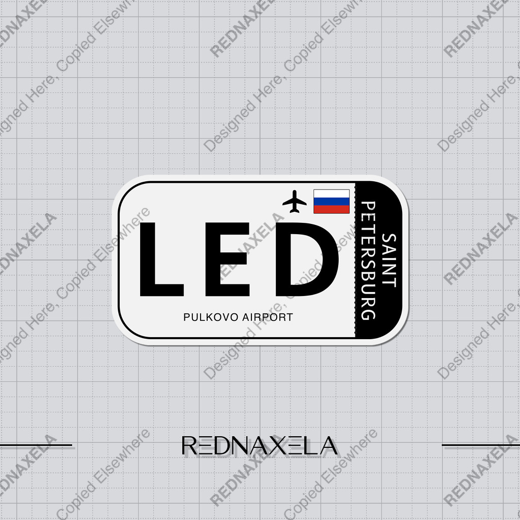

Stiker Vinyl Pulkovo Airport Code LED Sign Sticker