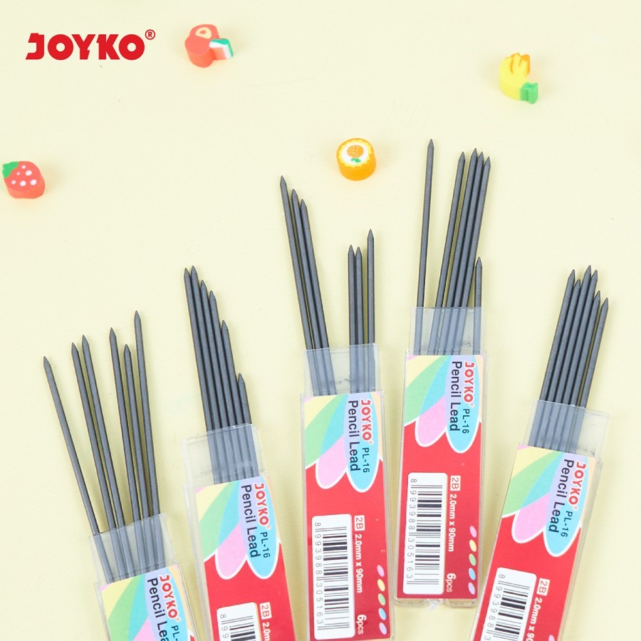 

Pencil Lead Isi Pensil Mekanik Joyko PL-16 2B 2.0 mm (HARGA UNTUK 1 TUBE TABUNG = 6 BATANG ISI)