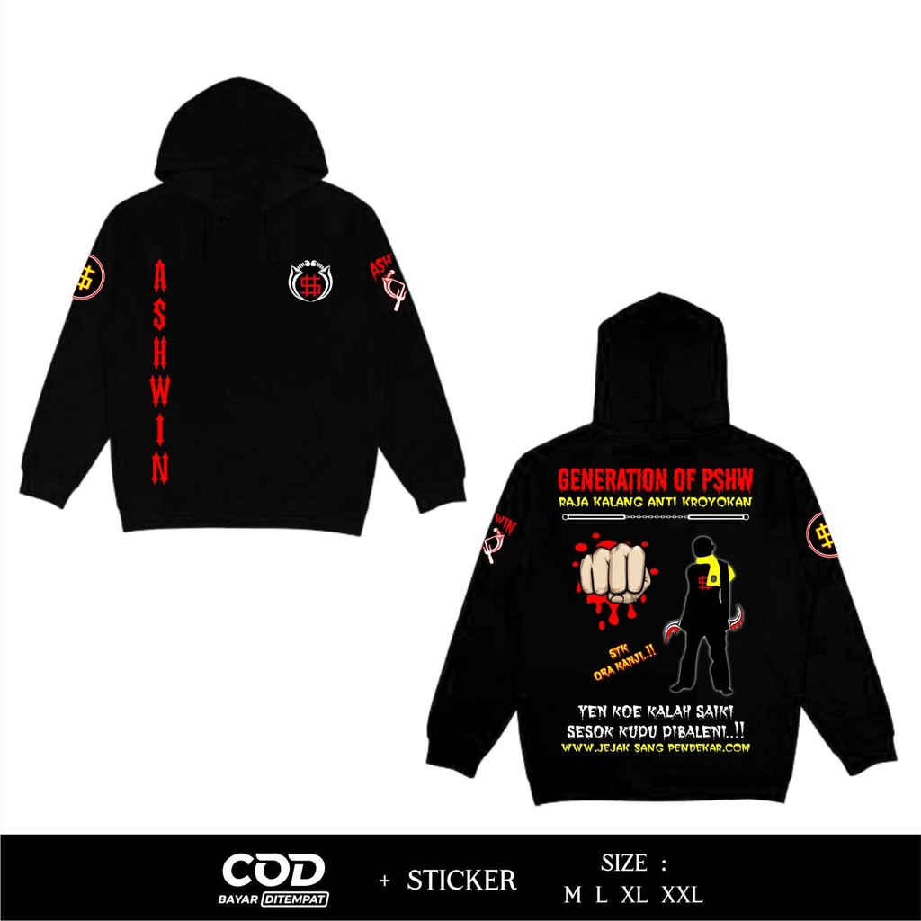 HOODIE PSHW ASHWIN GENERATION OF PSHW JAKET PSHW TERBARU - JAKET SH WINONGO - JAKET HOODIE PSHW SIMP