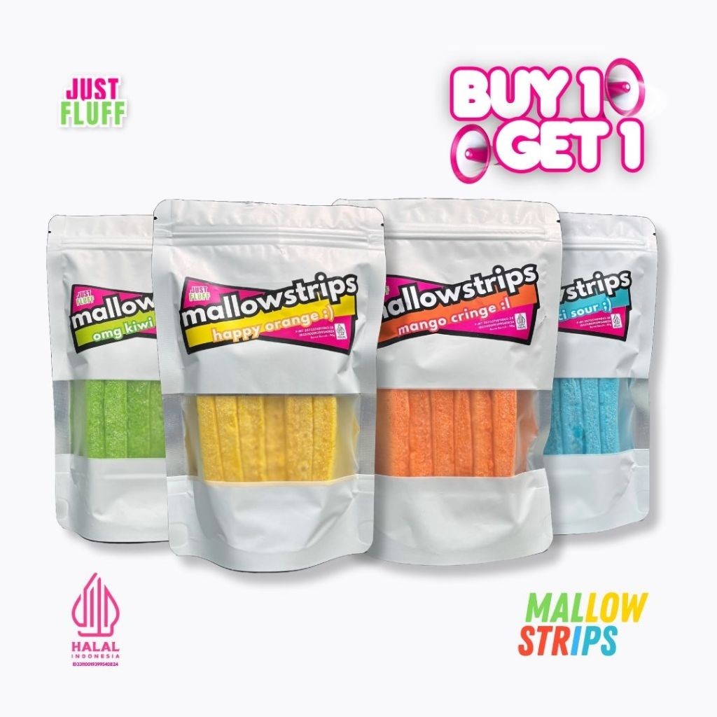 

[BUY 1 GET 1] MARSHMALLOW STRIPS JUSTFLUFF [HALAL]