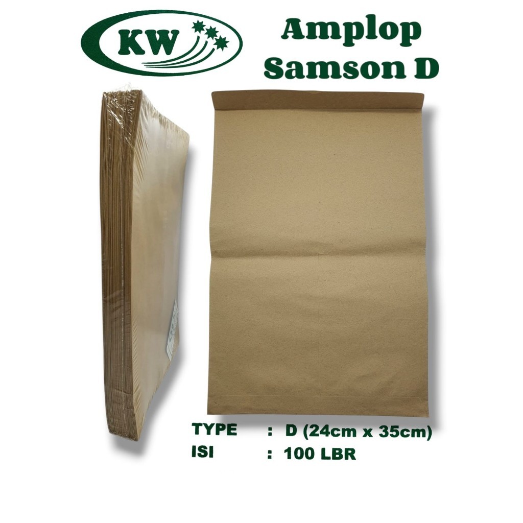 

Amplop FOLIO COKLAT SAMSON D isi 100 Lembar - Ukuran FOLIO - AMPLOP SAMSON D