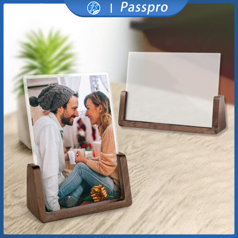 

Standing Menu Holder A4 Standing Menu Display Stand Menu Meja Wood Sign Holder