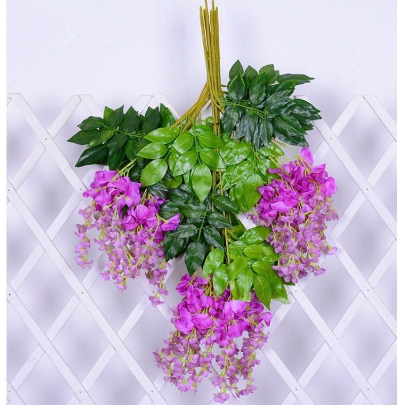 Plastik- Bunga Lavender Artificial Wisteria Tanaman Import Grosir Pernikahan Artifisial