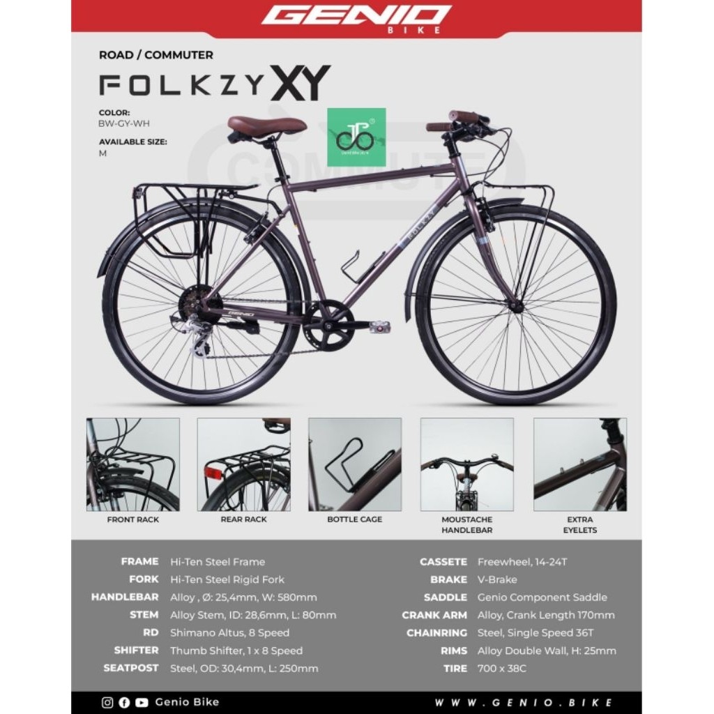 Sepeda Touring Gravel Genio FOLKZY XY NEW Commuter