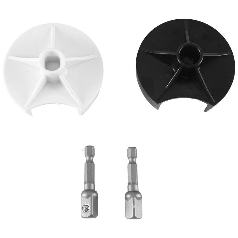 

2Piece With Hex Steel Bit Power Screwdriver Attachment Quick Knit Power Adapter Black+White