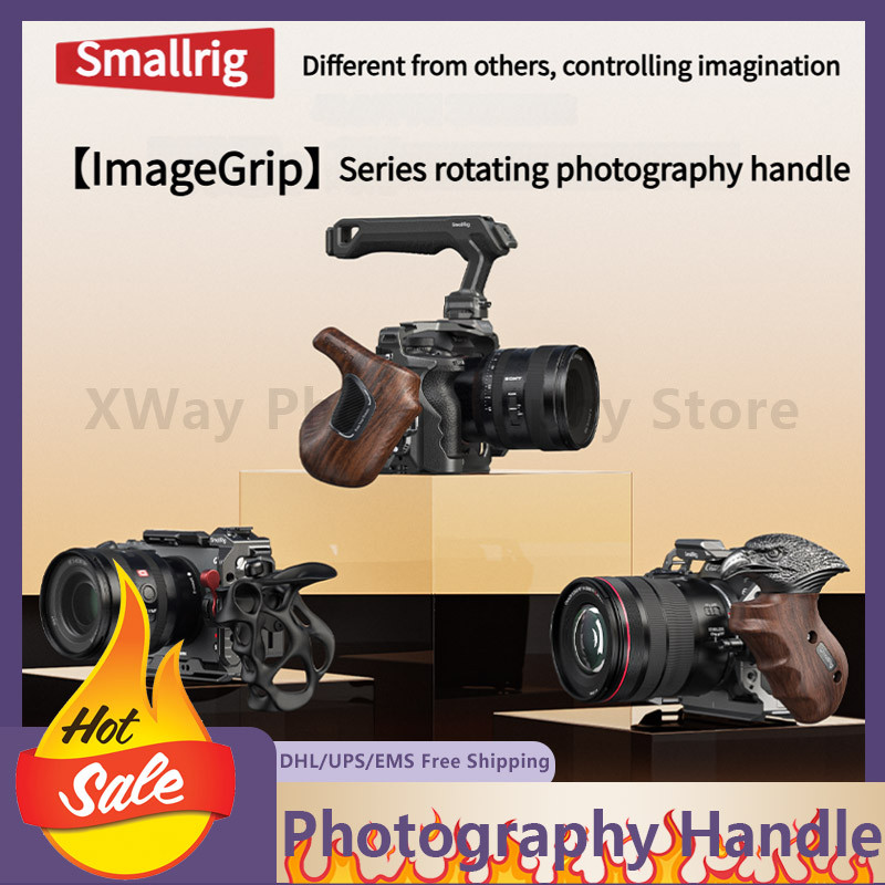 Smallrig New Photography Wooden Handle Rotating Side Handle Gear Sling Slot Grip Camera Expansion Fr