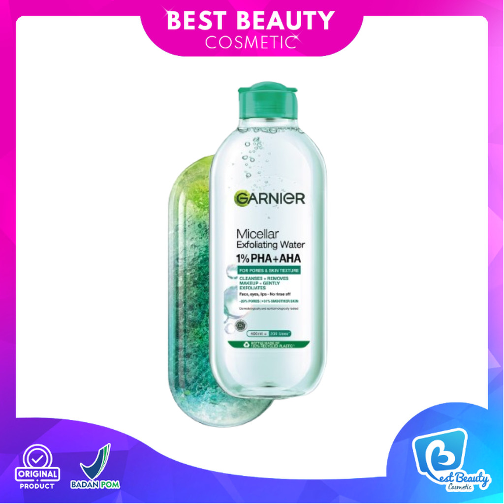 ★ BB ★ Garnier Micellar Peeling Water 1% AHA + PHA 400ml Renewal Cleansing Exfoliating