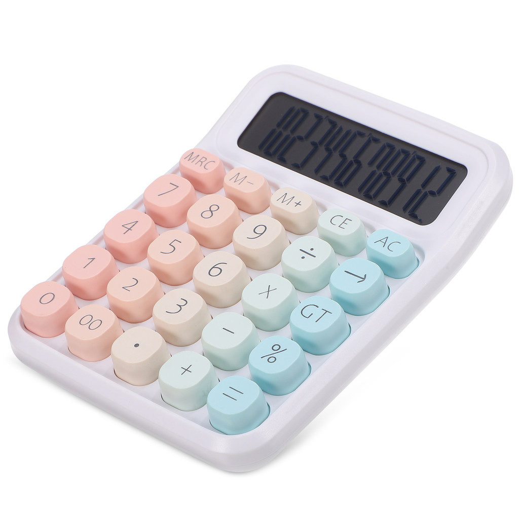 

Cute Colorful Mechanical Basic Function Large Display Portable Pocket Calculator For Office School Students Simple Scientific