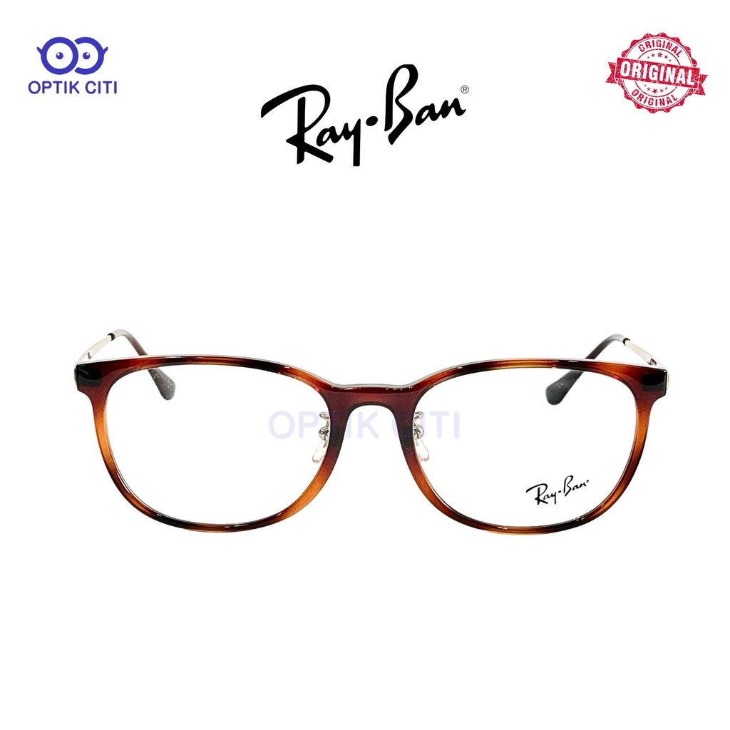 Frame Kacamata Pria Wanita Original Rayban RB 7179 D - Polished Light Brown Havana (5996)