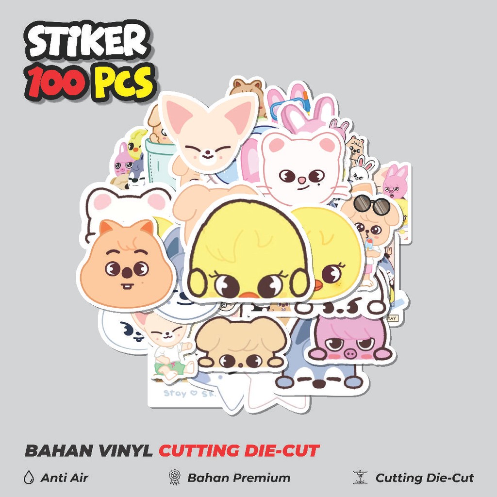 

Terbaru! 50 pcs KPOP STRAYKIDS SKZOO Dekorasi Lucu Kreatif untuk Notebook, Skateboard, HP