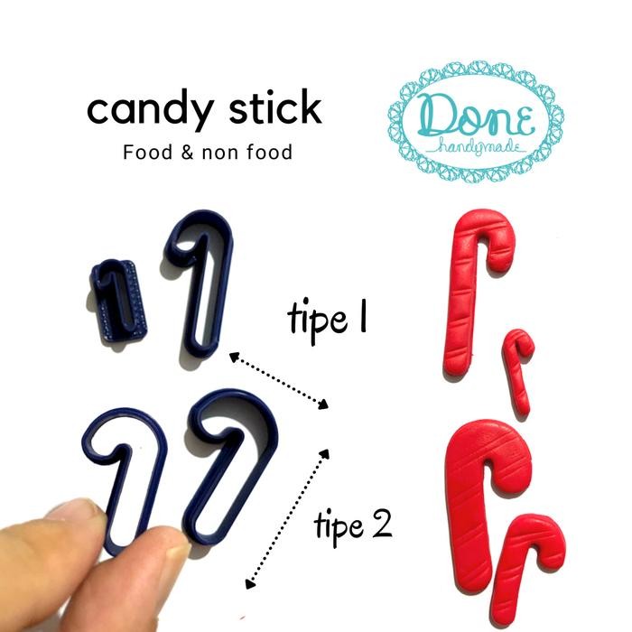 

Done handymade cetakan clay cetakan adonan Cetakan clay motif candy stick christmas cookie cutter clay cutter candy cane - Tipe 1 size 1