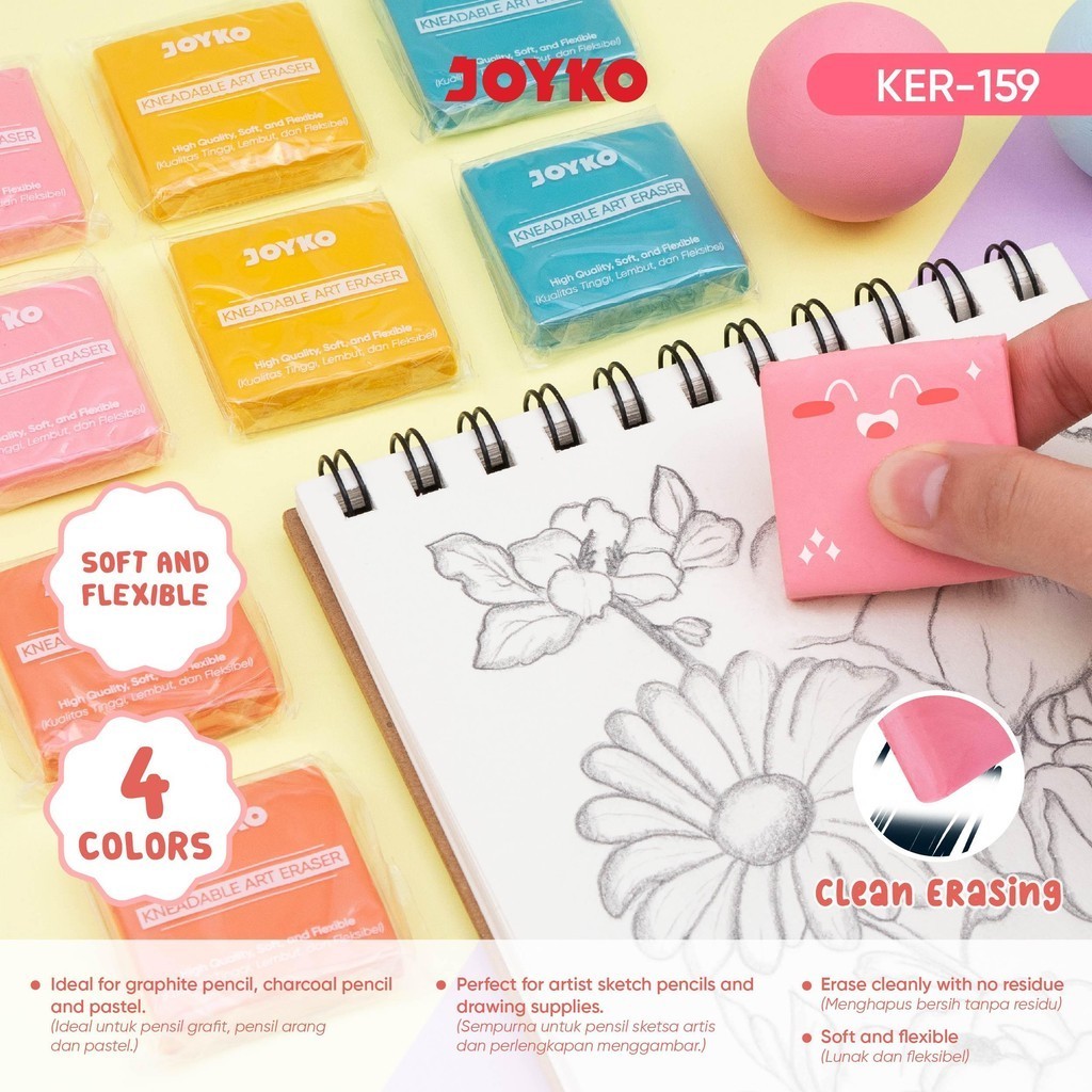 

(1pc) JOYKO Kneadable Art Eraser Penghapus KER-159 STIP HAPUSAN