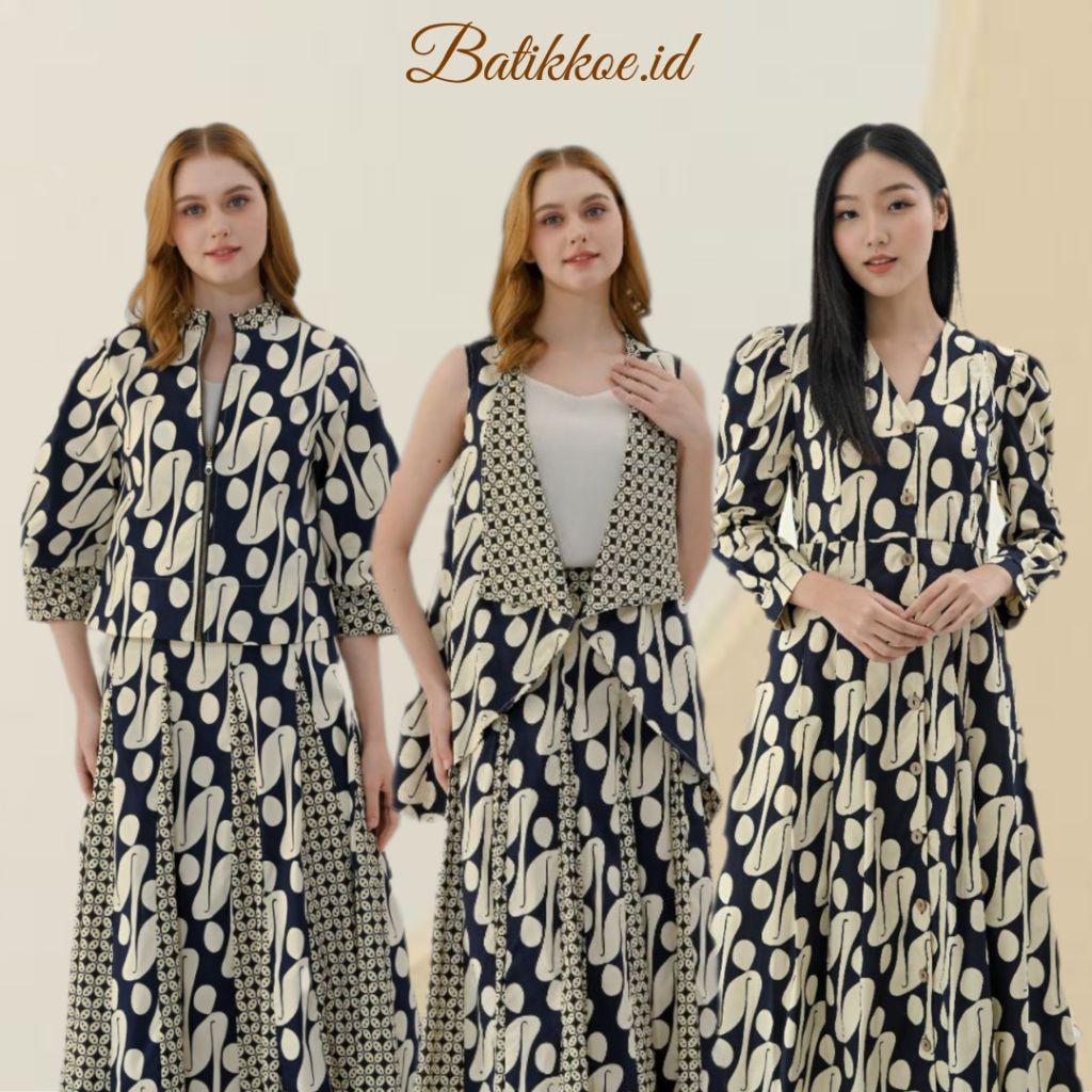 GJ Series/ Dress Batik Panjang/ Gamis Batik/ Nuansa Batik/ Batik Etnik