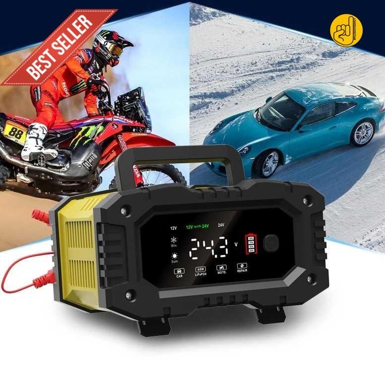 baldan FOXSUR Charger Baterai Aki Mobil Motor Portable 10A 150W 12/24V - FPT-100 good quality