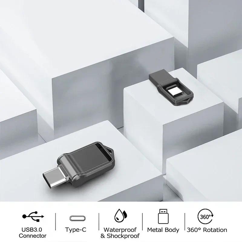 Rotating Type-C Mobile Phone and Computer Dual-Use USB 2.0 Flash Drive 1TB Suitable for  Redmi 5 Not