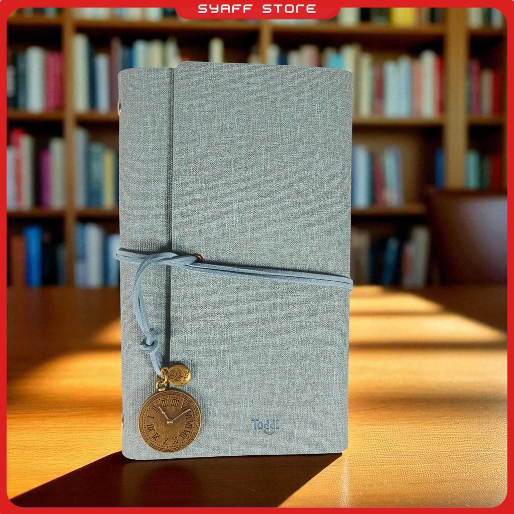 

Toddi Buku Jurnal Binder Leather Notebook A6 160 Page Grid Blank Line - T860