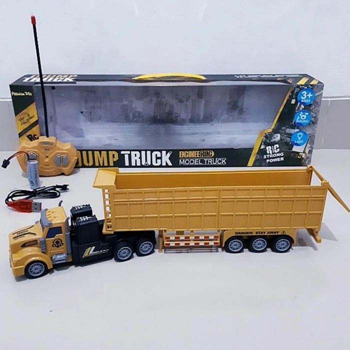 Promo RC Dump Truck Besar Remote Control - Mobil Truk Kontruksi Trailer Muatan Remot Kontrol Anak Ed