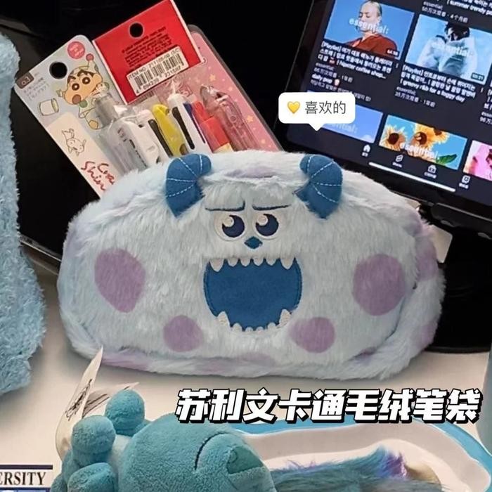 

Tempat Pensil Boneka Bulu Cute BLUE MONSTER Edition Gwiyeo Pencil Case Stationery Bag Kawaii Doll Lucu Craftycharm