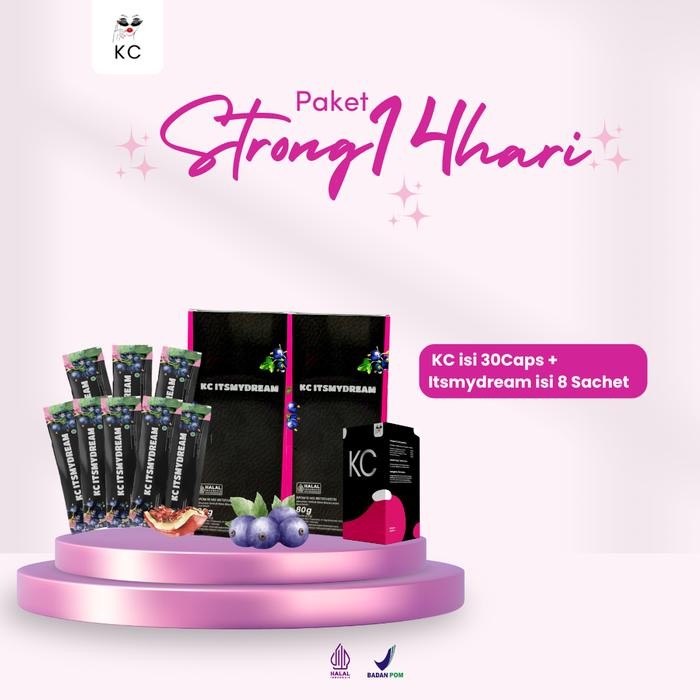 

MUMPUNG PROMOPAKET STRONG 14HARI | PAKET MINUMAN KC ITSMYDREAM isi 8SACHET+KC 30TERLARIS