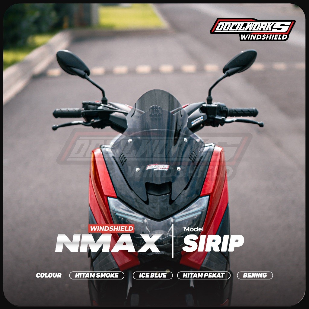 | ORIGINAL Docilworks - Visor Windshield TDR SIRIP Yamaha Nmax NEW OLD Qy-2