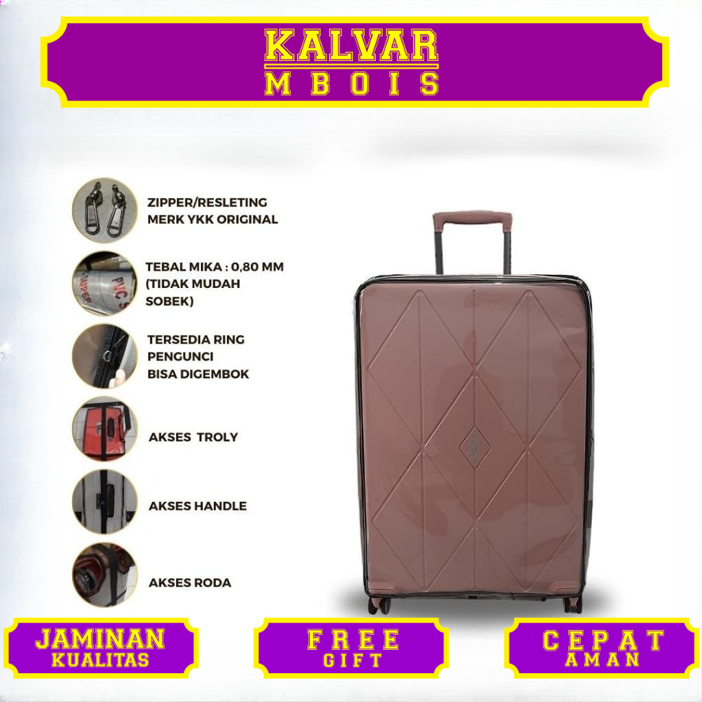 Reborn LC - Sarung Koper | Luggage Cover Fullmika Khusus American Tourister Argyle Size 68/25 Inch (