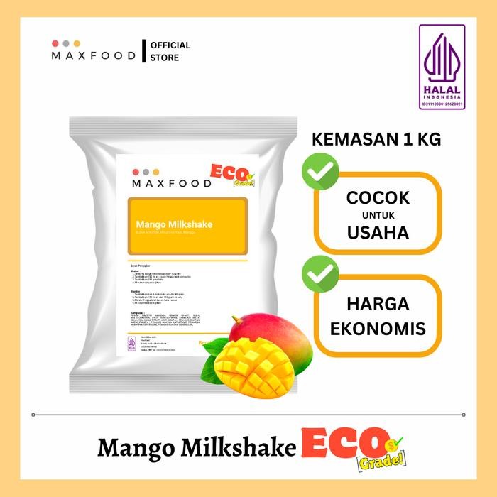 

MAXFOOD - [ECO] Mango Milkshake Powder / Minuman Bubuk Rasa Mangga Milkshake Ekonomis 1 KG sa