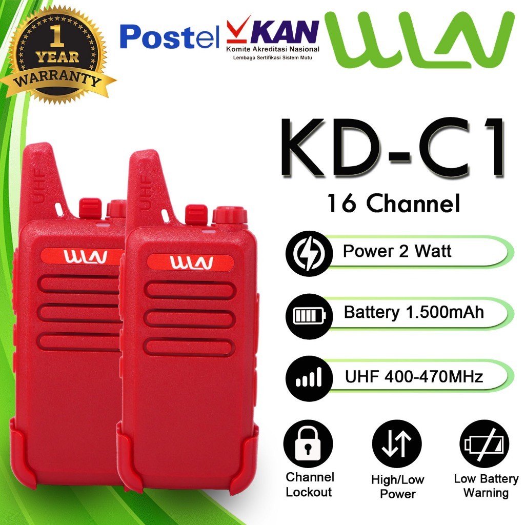 HT WLN KD-C1 VARIAN HITAM,MERAH,PUTIH - ISI 2 PCS