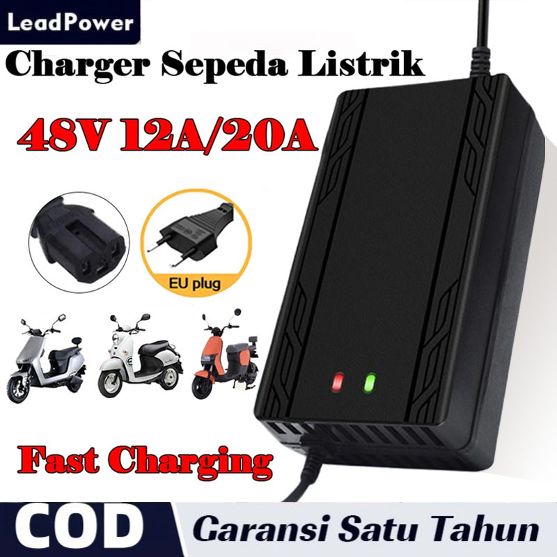 Charger Sepeda Listrik 48V 12AH/48V20AH Universal Charger Motor Listrik Baterai Selis Scooter Elektr
