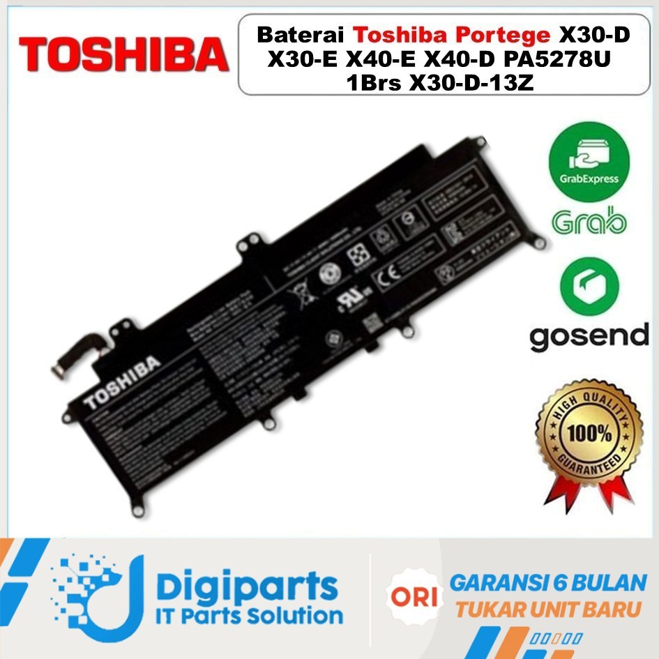 ORI Baterai Toshiba Portege X30-D X30-E X40-E X40-D PA5278U 1Brs X30-D-13Z