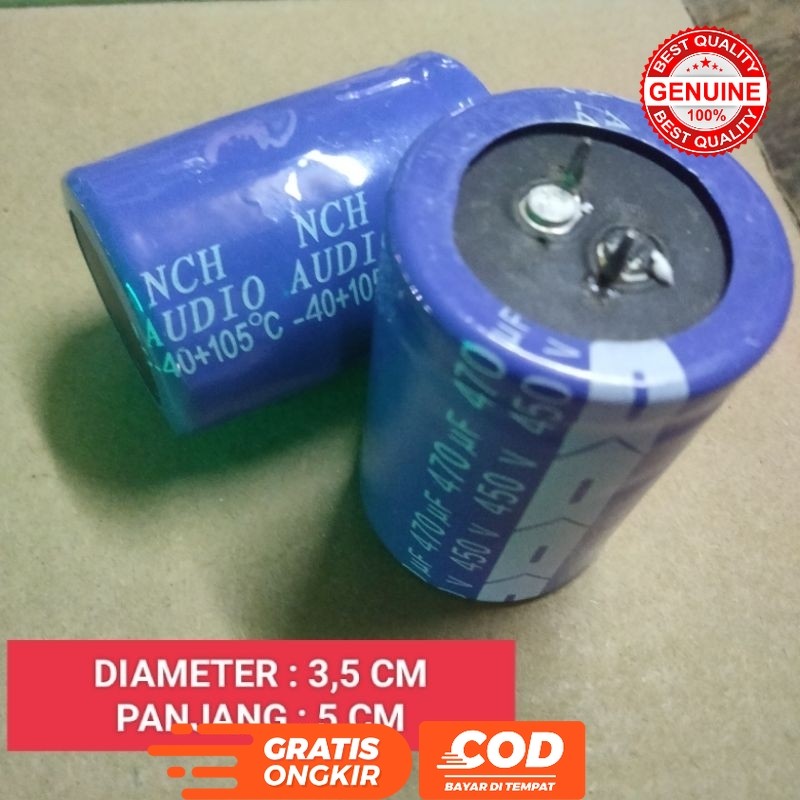 ELCO 470UF 450V NCH AUDIO ELKO 470 UF 450 VOLT NCH AUDIO
