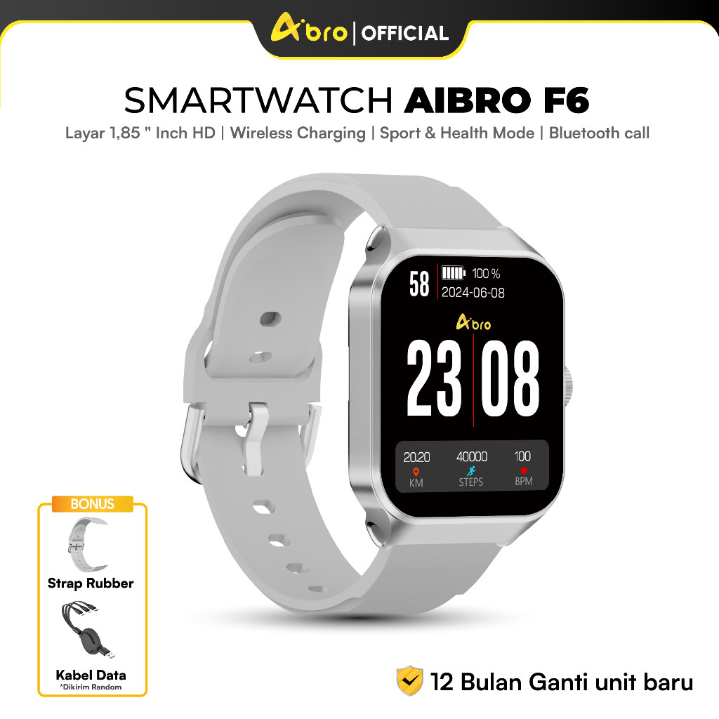 [ PROMO SPECIAL ] AIBRO F6 Smartwatch | NFC Support | Bluetooth Call Android IOS | Jam Pintar