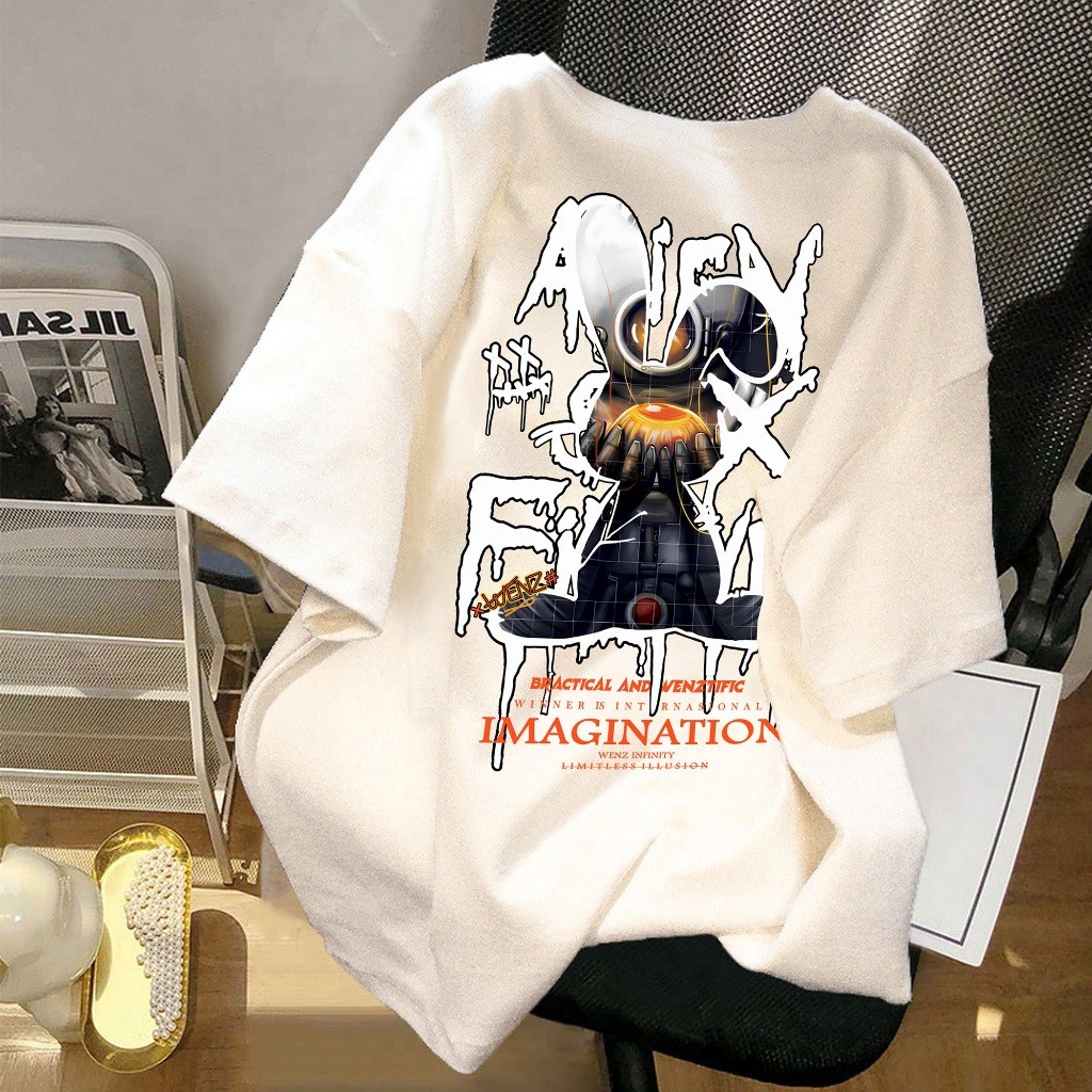 Musik Hip Hop Kaos Unisex Imagination Galaxy – Atasan Pria Wanita Lengan Pendek Gaya Korea, Distro K