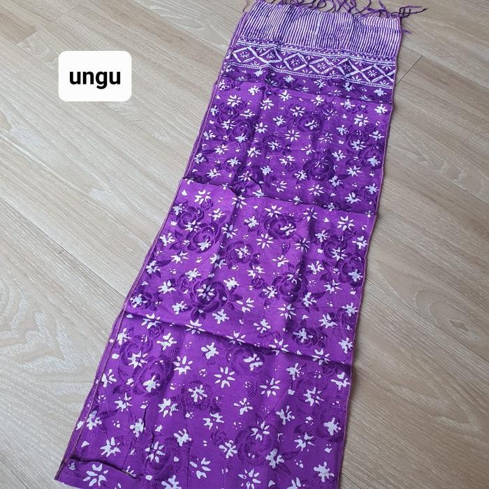 Syal/Scarf Batik bahan Baby Paris - Ungu 2509