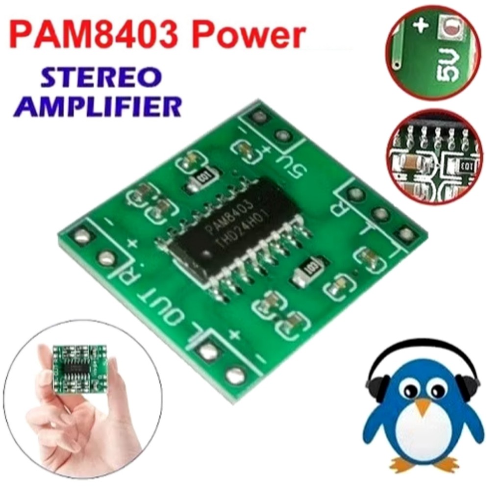 Digital Audio Amplifier PAM8403 3W x 2 5V Kit Ampli Mini Class D Audio Amplifier Stereo