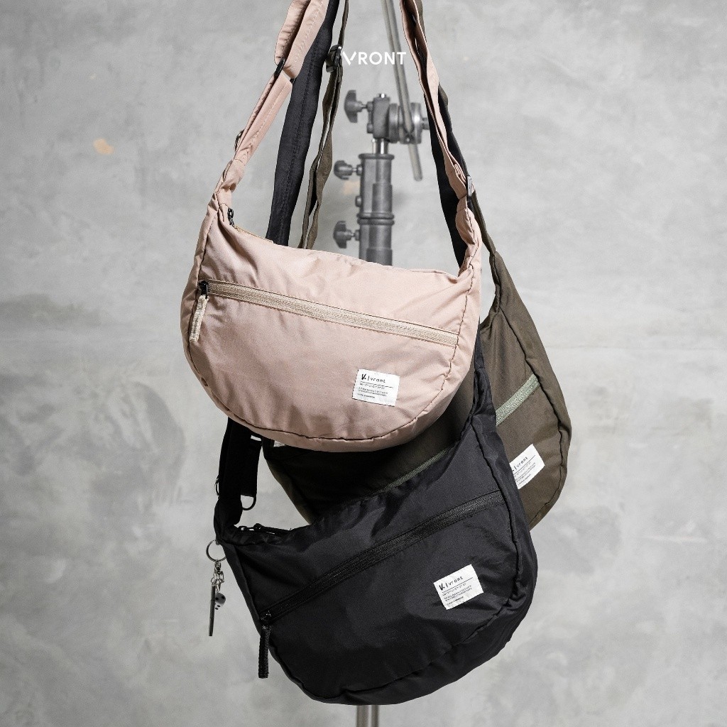 BAGINBRO VRONT - Tusk Slingbag - Tas Selempang Foldable Pria / Wanita - Tas Slingbag Dusky Crinkle -