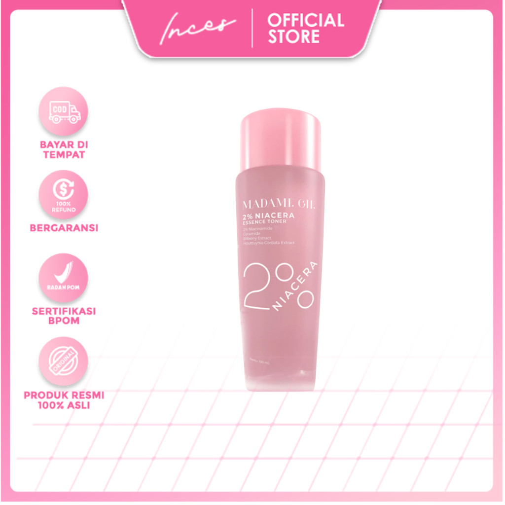 INCES - MADAME GIE 2% Niacera Essence Toner - Skincare Toner Mencerahkan dan Melembabkan