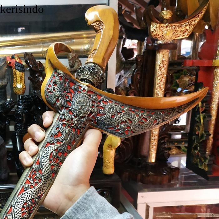 Set Warangka Keris Pendok Topeng Mendak Selut Ladrang Surakarta Unik KL6