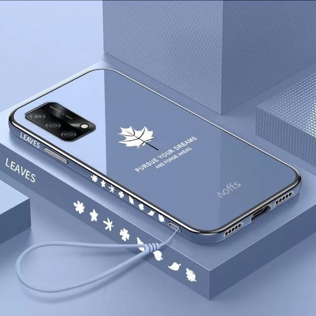 Case Maple Oppo A74 4G / Oppo A95 4G Softcase Silikon Elektro Plating Slim Armor Mewah + Tali