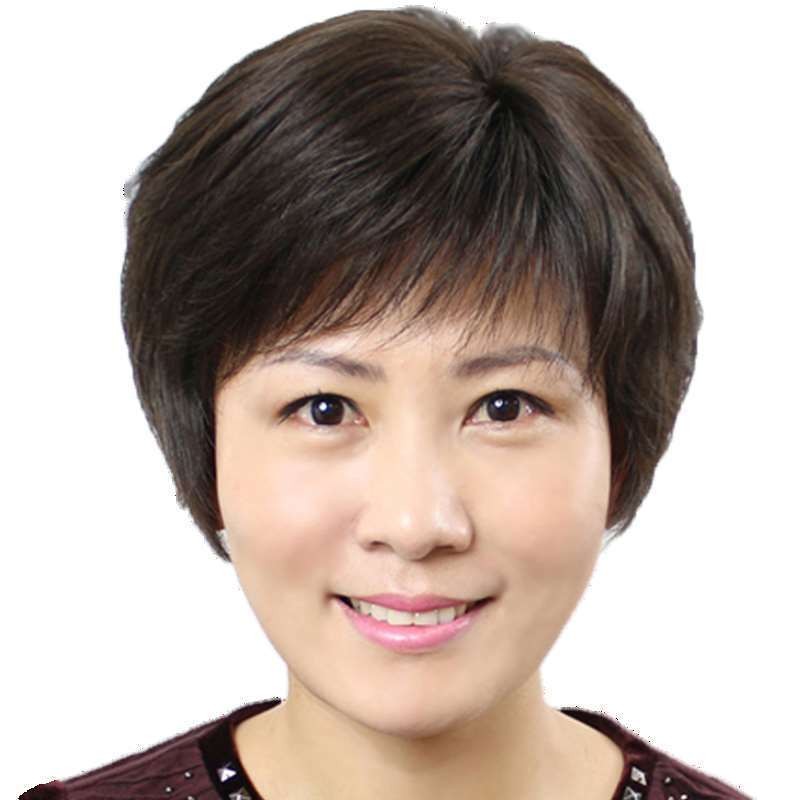 Berikan Ibu sebuah set wig untuk wanita dengan kepala penuh Realis Rambut penuh Top Real untuk wanit