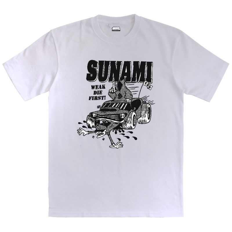 SUNAMI - Run over T-shirt Sunami HC / kaos band Hardcore/ baju band / Sunami hc