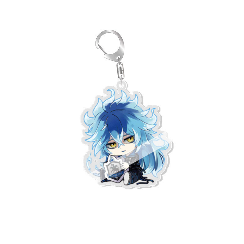Anime Twisted Wonderland Riddle Rosehearts Keyain Acrylic Figure Q Version Keyring Collection arm Ac