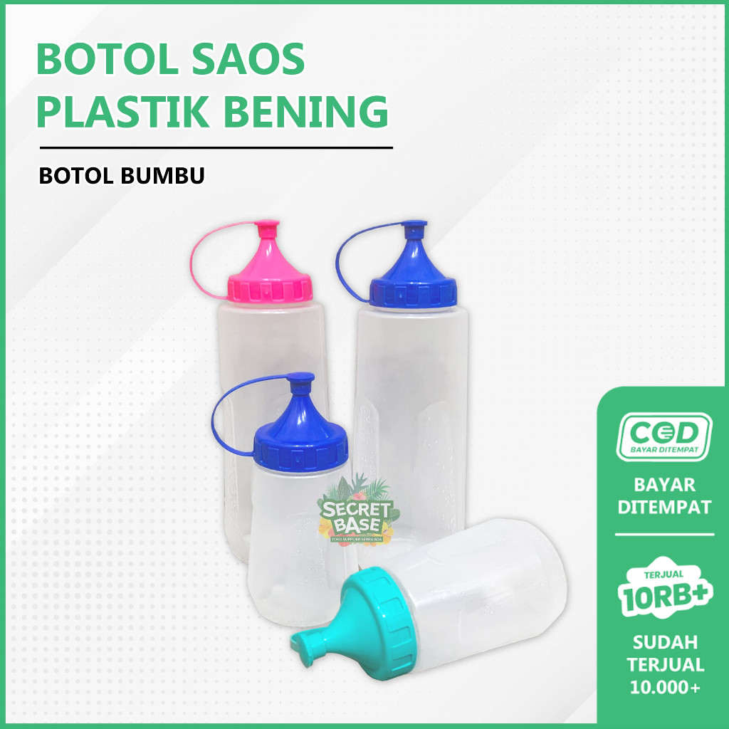BOTOL KECAP - Botol Saos Plastik / Botol Saus Estetik / Tempat Sambal