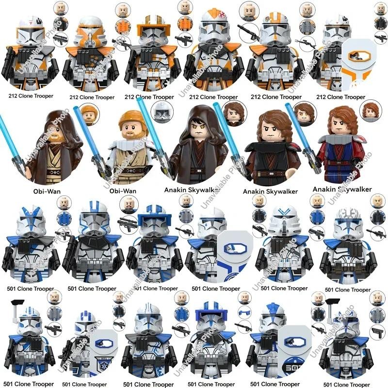 Hot Toys New Star Wars Building Blocks 212 Clone Trooper Anakin Skywalker ObiWan HK87-Assassin Droid