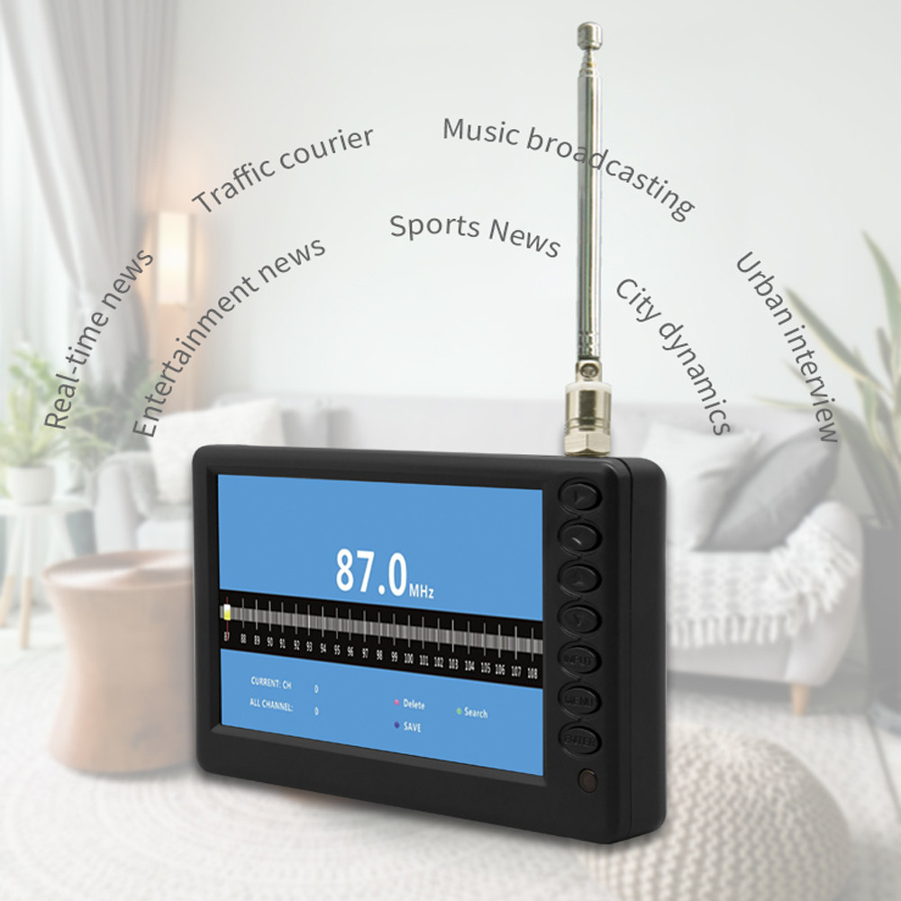 Mini 5 Inch D5 gital Tv Dvbt2 Atsc Rao U sk Playback Hd H.265 Car Navigation Portable