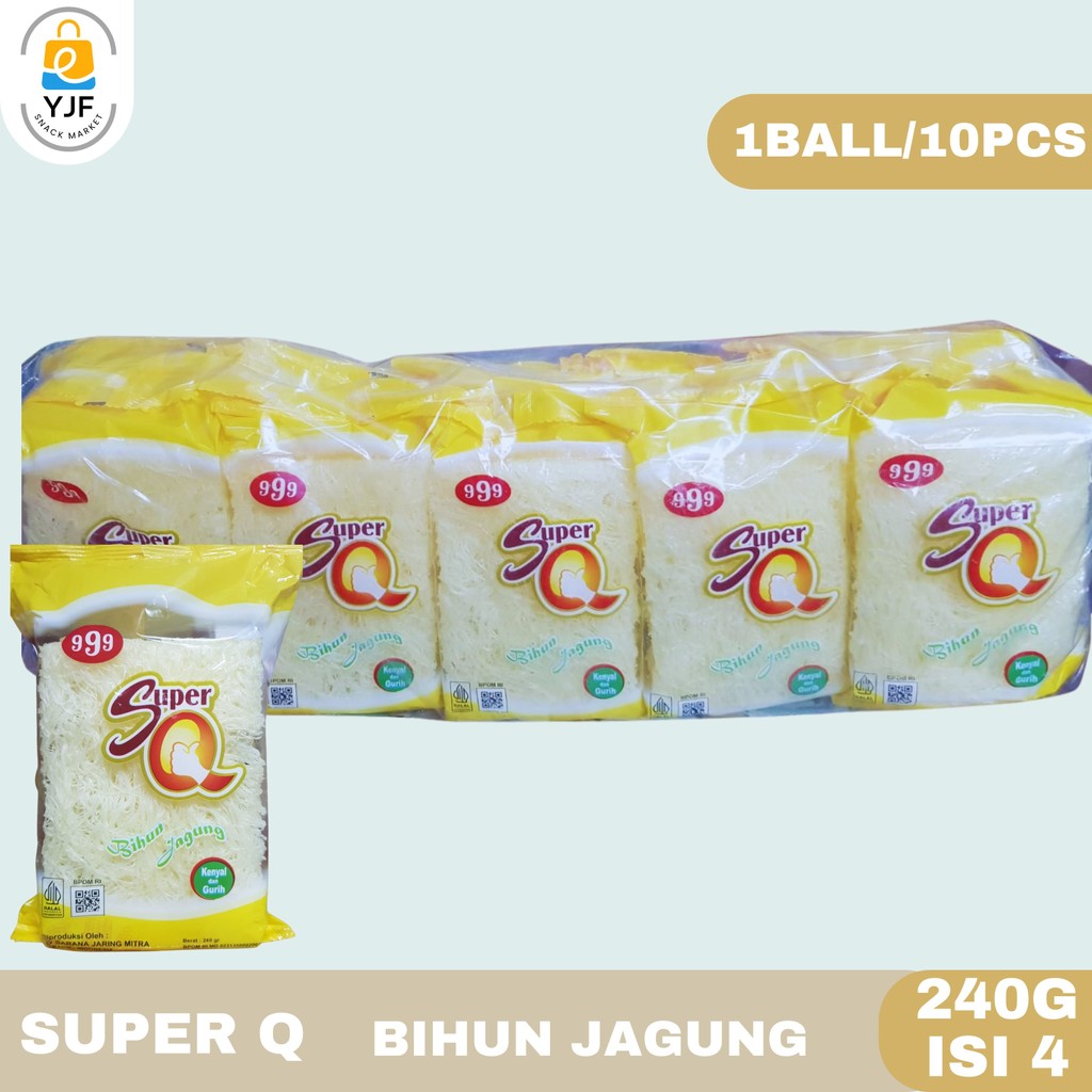 Super Q Bihun Jagung 240g - 1 BALL/10PCS / Isi 4 pcs / Bihun Kenyal & Gurih / Mie Bihun Jagung