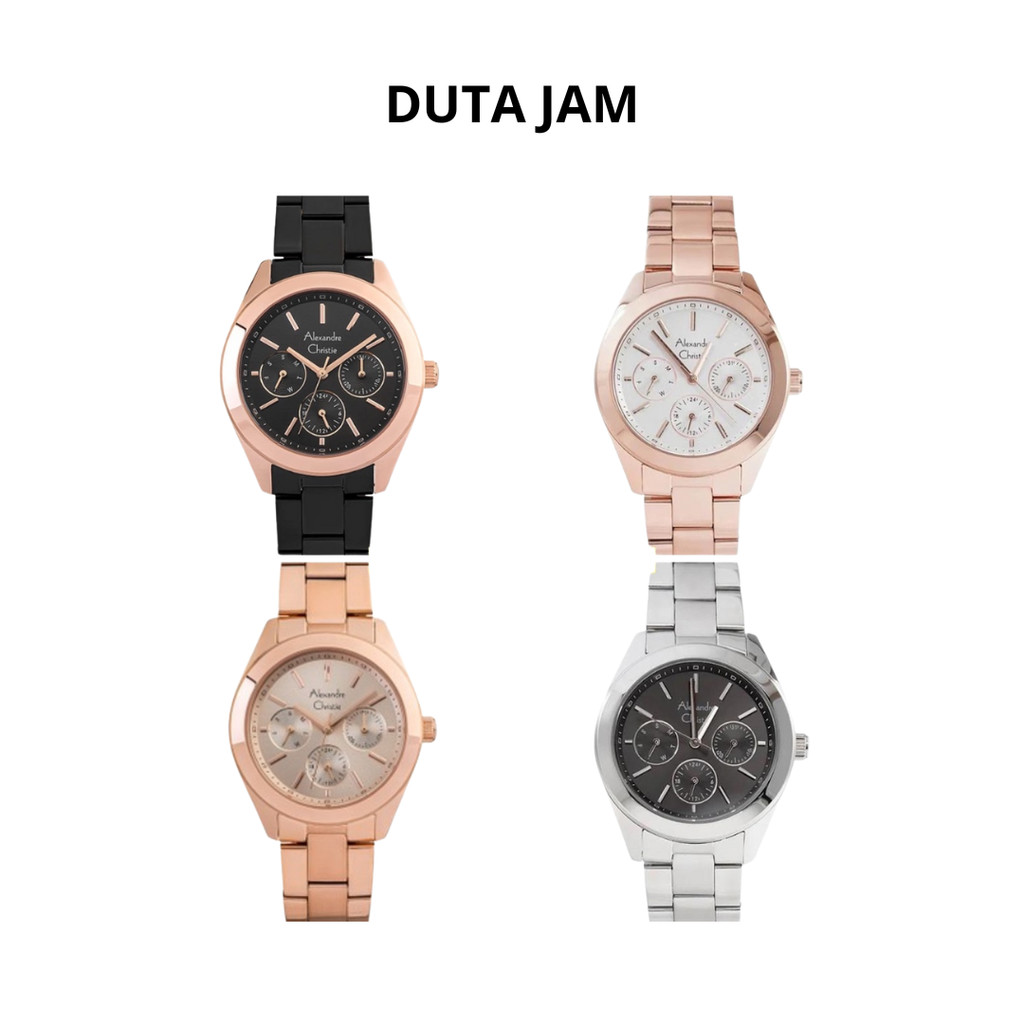 JAM TANGAN WANITA ALEXANDRE CHRISTIE AC2950 AC 2950 BFB ANALOG STAINLESS STRAP