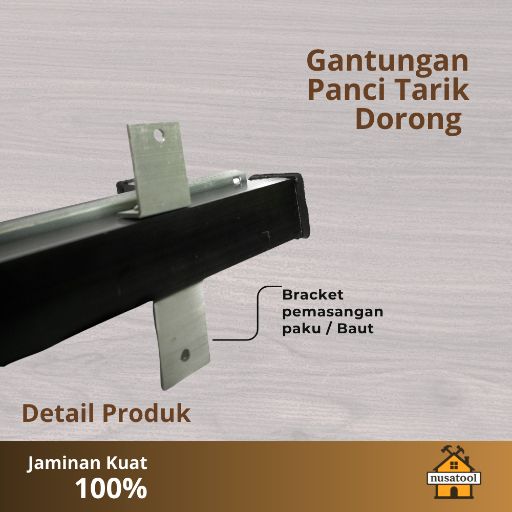 Gantungan Kabinet Dapur Minimalis – Tarik Dorong 6 S Hook Rel Hultrap